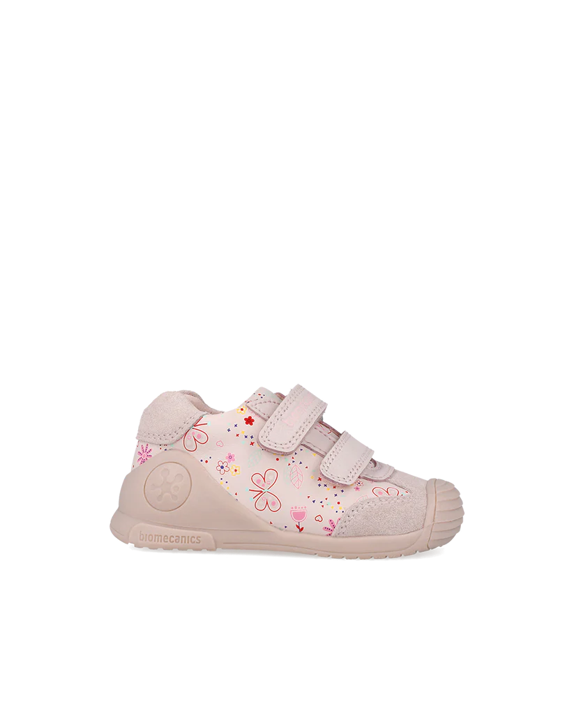 Basket bébé fille premiers pas rose – Biomecanics – chaussures ergonomiques – Nanou’s House Maroc