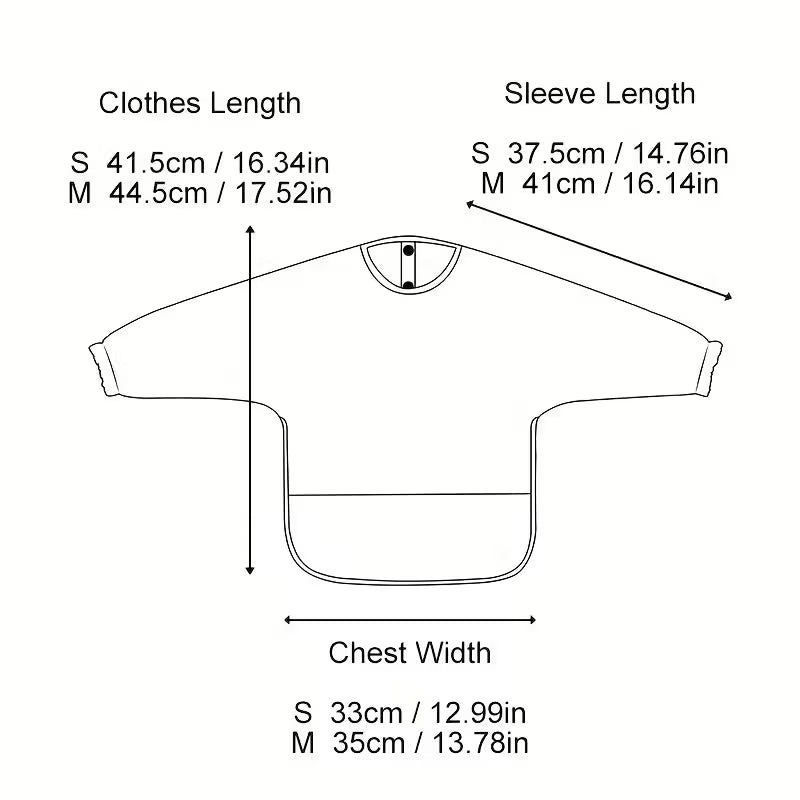 Bavoir Tablier à Manches Longues (Imperméable & Lavable)