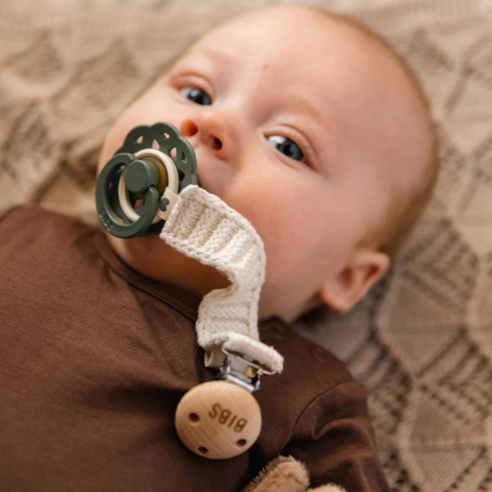 BIBS Clip Knitted Attache Sucette Tressée - Ivoire - Nanou's house - BIBS