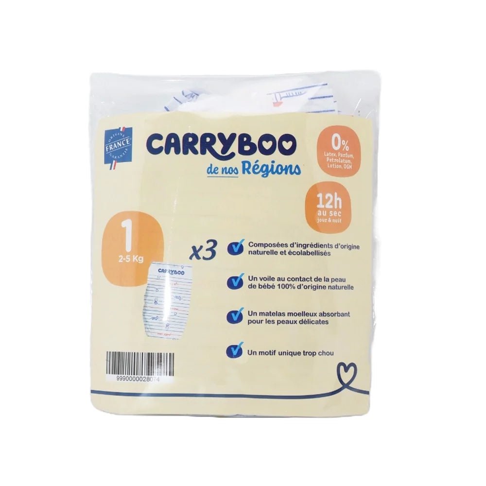Carryboo Couches Petit Format Taille 1 (2 - 5kg) - 3 Unités - Nanou's house - Carryboo