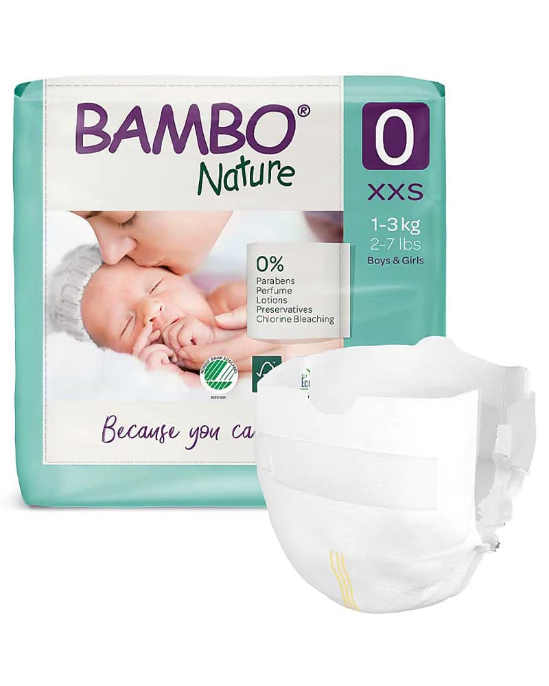 Couches Bambo Nature Taille 0 (1-3kg) – 24 unités | Nanou’s House