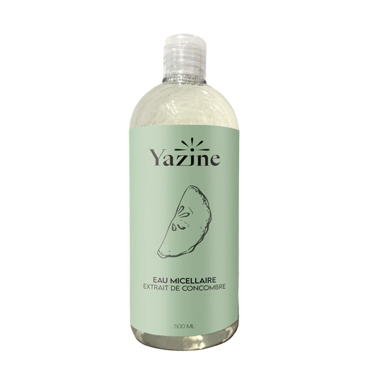 Eau micellaire démaquillante hydratante Yazine à l’extrait de concombre – Nanou’s House Maroc