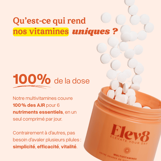 Flacon Elev8 Vitalité Complément Alimentaire pour Améliorer la Vitalité et l’Énergie - Nanou’s House