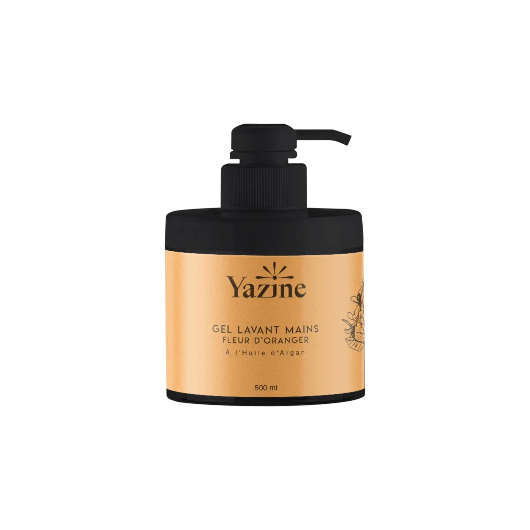 Gel mains à l’huile d’argan Yazine – Nettoyant et hydratant naturel disponible chez Nanou’s House Maroc