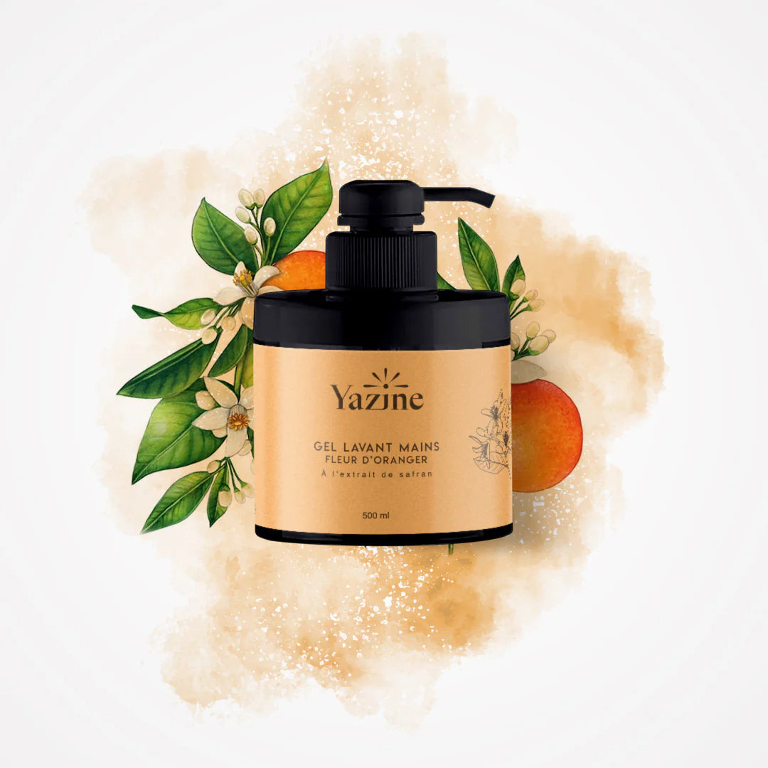 Gel mains à l’huile d’argan Yazine – Nettoyant et hydratant naturel disponible chez Nanou’s House Maroc