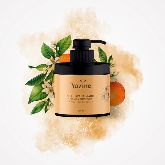 Gel mains à l’huile d’argan Yazine – Nettoyant et hydratant naturel disponible chez Nanou’s House Maroc