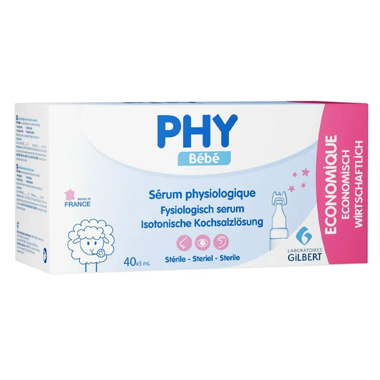 Gilbert PHY Sérum Physiologique – Boîte de 40 unidoses de 5ml - Nanou's house