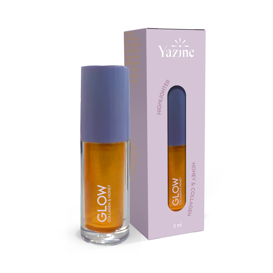 Glow Highlighter Bronze Yazine au miel et collagène – Éclat naturel – Nanou’s House Maroc