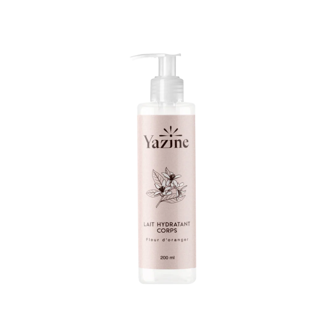 Lait Hydratant Corps Fleur d’Oranger Yazine – Hydratation naturelle disponible chez Nanou’s House Maroc