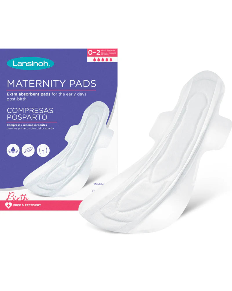 Serviettes maternité Lansinoh Taille L – 10 unités – 0 à 2 semaines post-partum