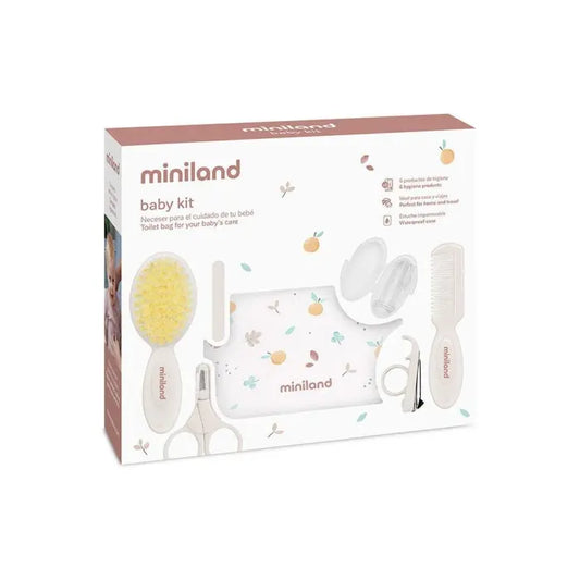 Miniland Trousse de Toilette Baby Kit Valencia ouverte avec accessoires