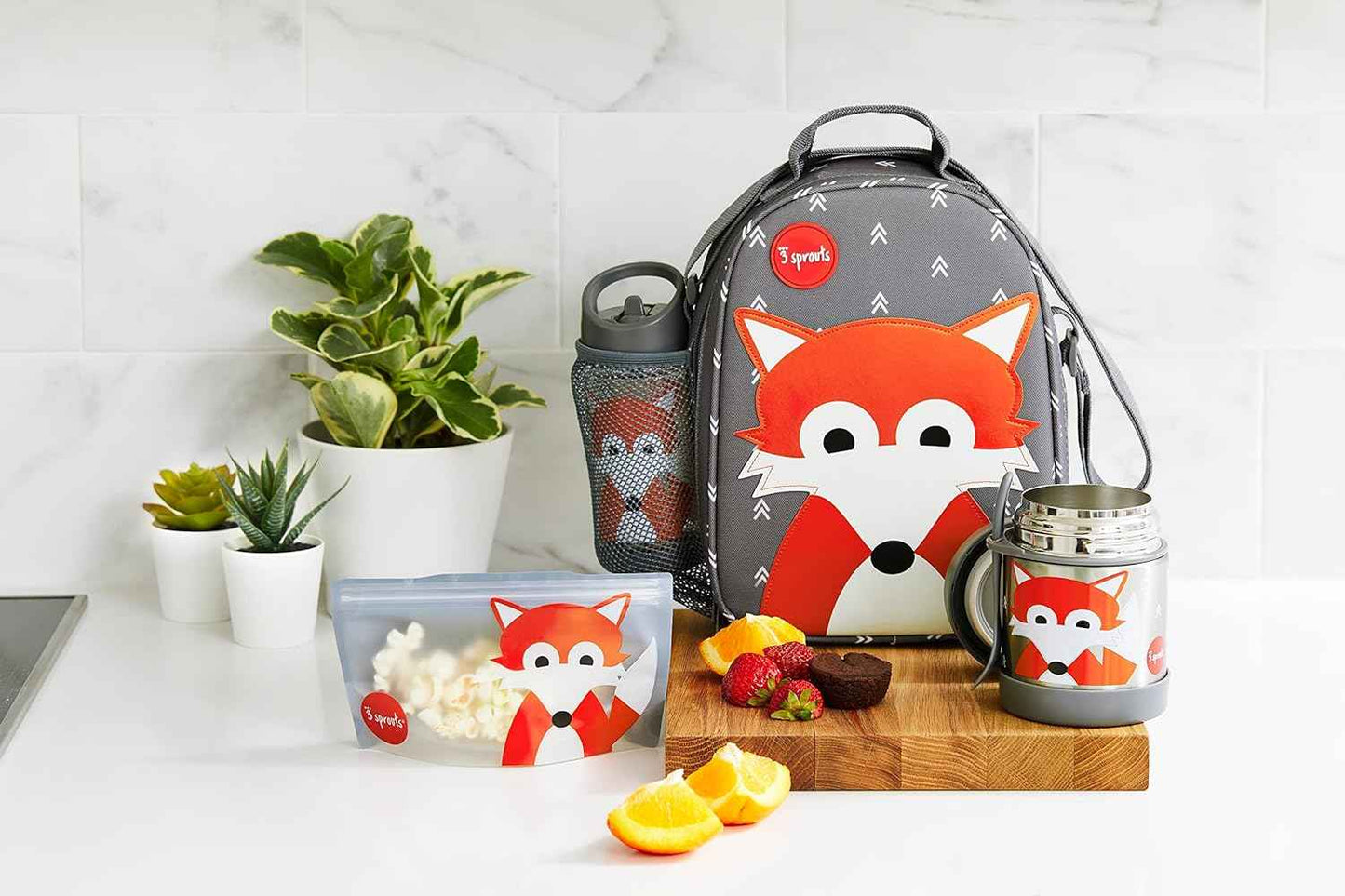 Sac Isotherme Enfant 3 Sprouts – Renard Gris