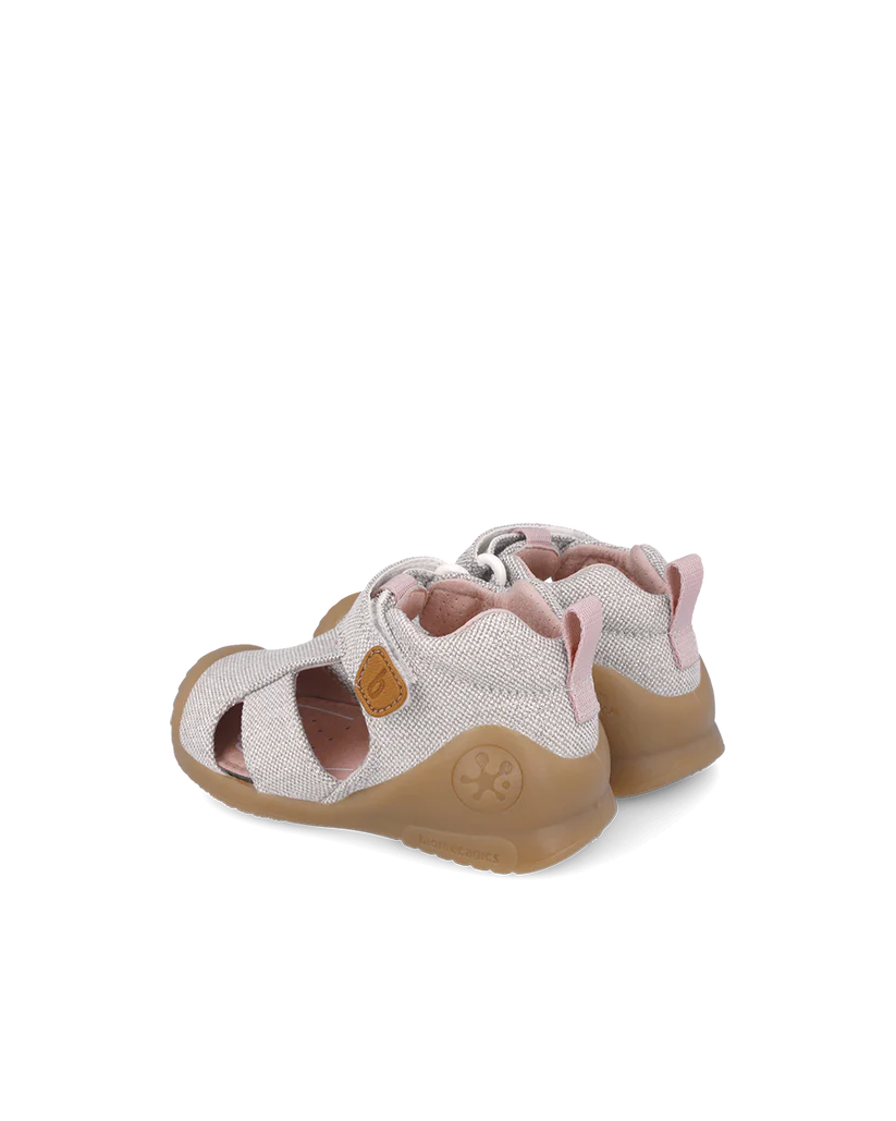 Sandale bébé fille premiers pas en toile beige – Biomecanics – chaussures ergonomiques – Nanou’s House Maroc