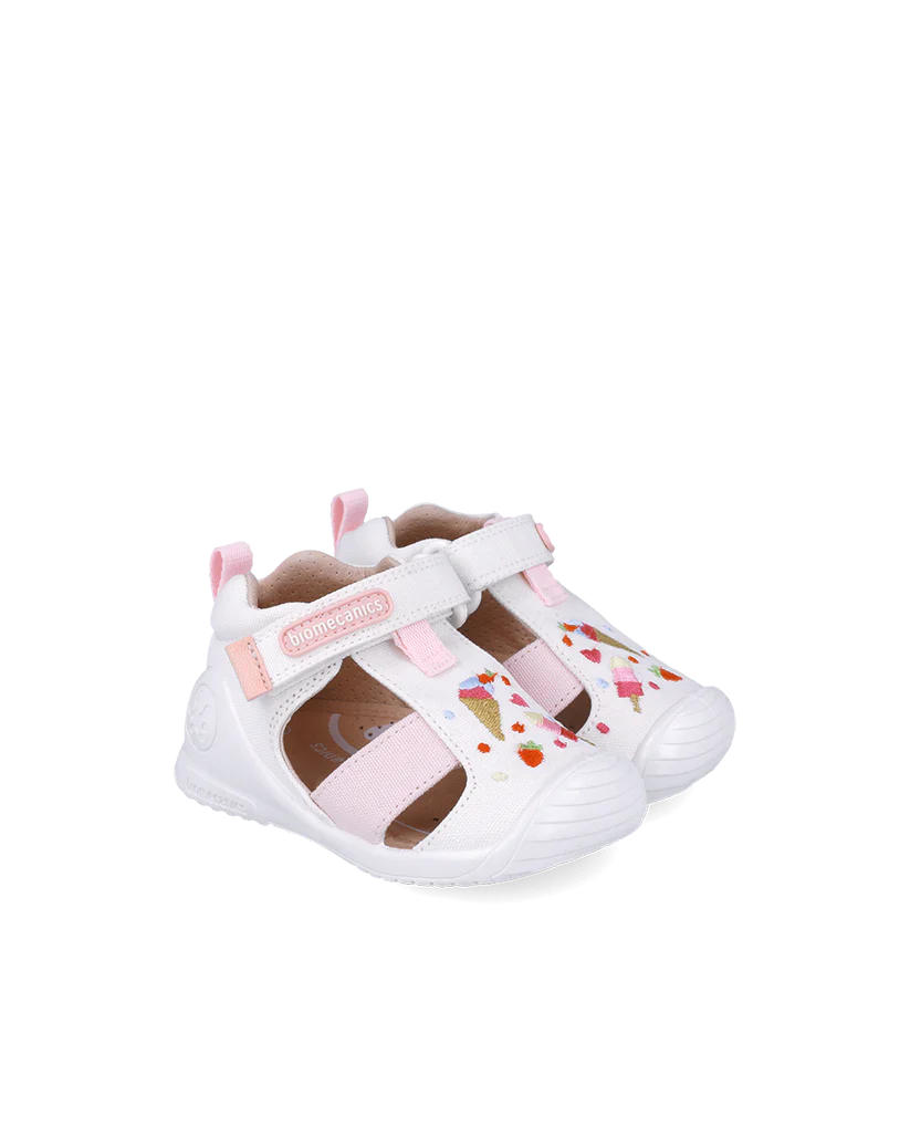Sandale bébé fille premiers pas en toile Ice Cream – Biomecanics – chaussures ergonomiques – Nanou’s House Maroc