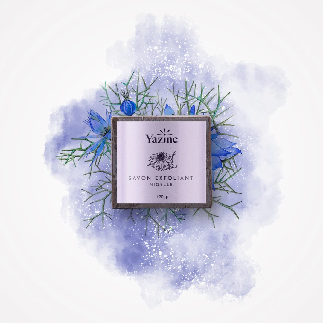 Savon exfoliant naturel à la nigelle Yazine – Nanou’s House Maroc