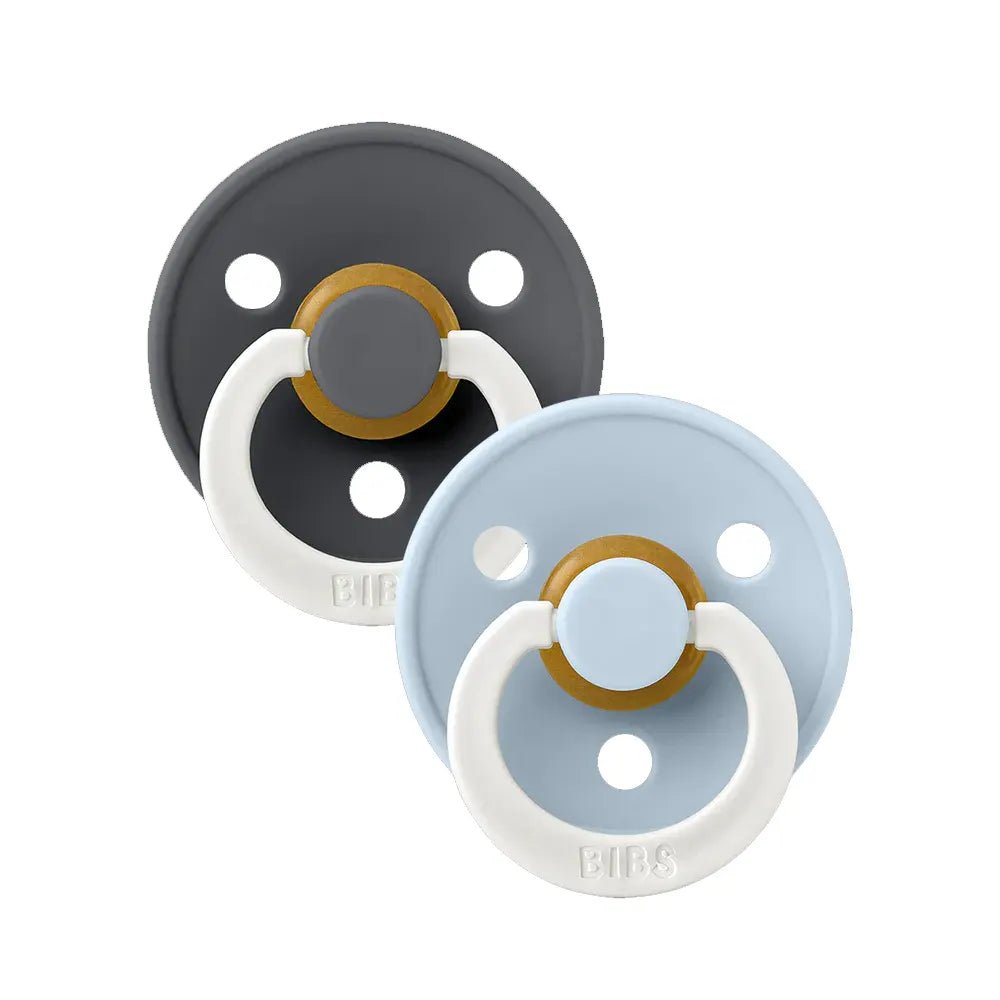 Sucettes BIBS Colour Round Babyblue / Iron - GLOW - Nanou's house - BIBS