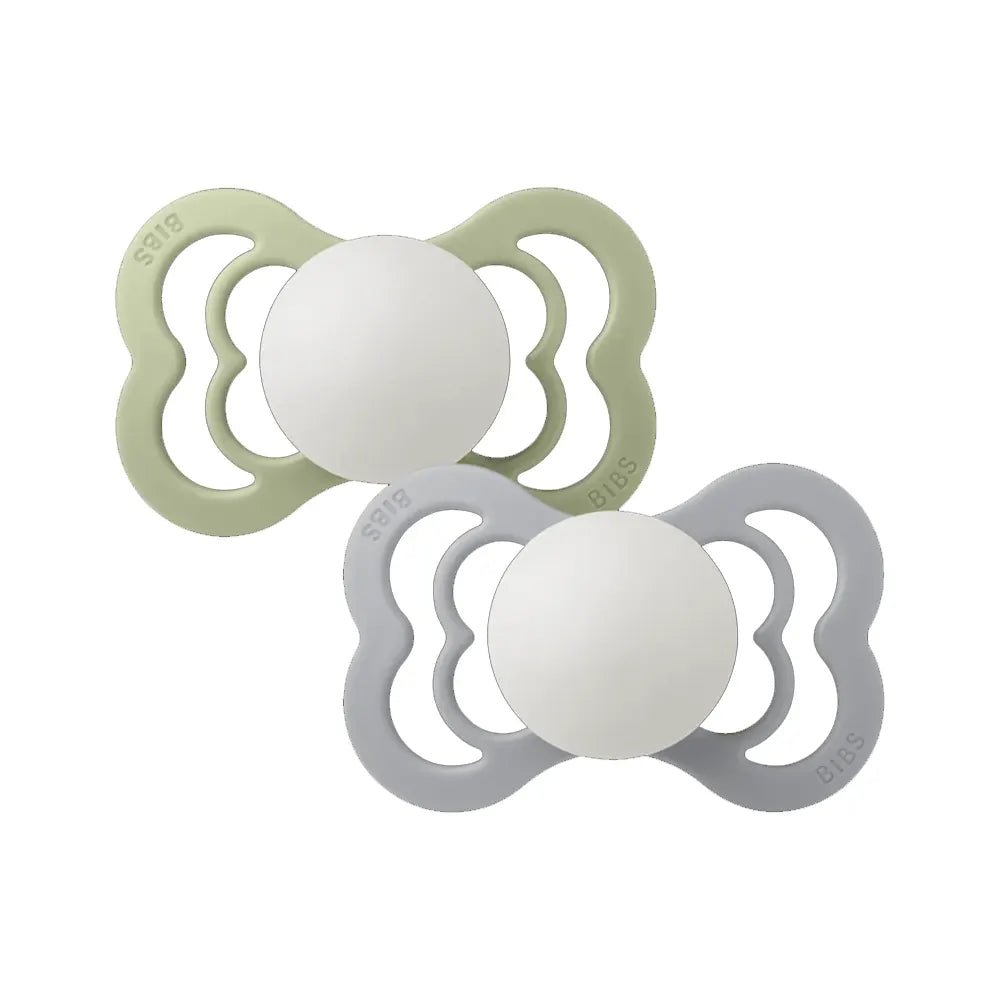Sucettes BIBS Suprème Silicone Sage / Cloud - GLOW - Nanou's house - BIBS