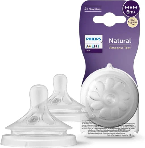 Tétines Philips Avent Natural SCY965/02 – Débit lent 0m+ en silicone, lot de 2 – Nanou’s House