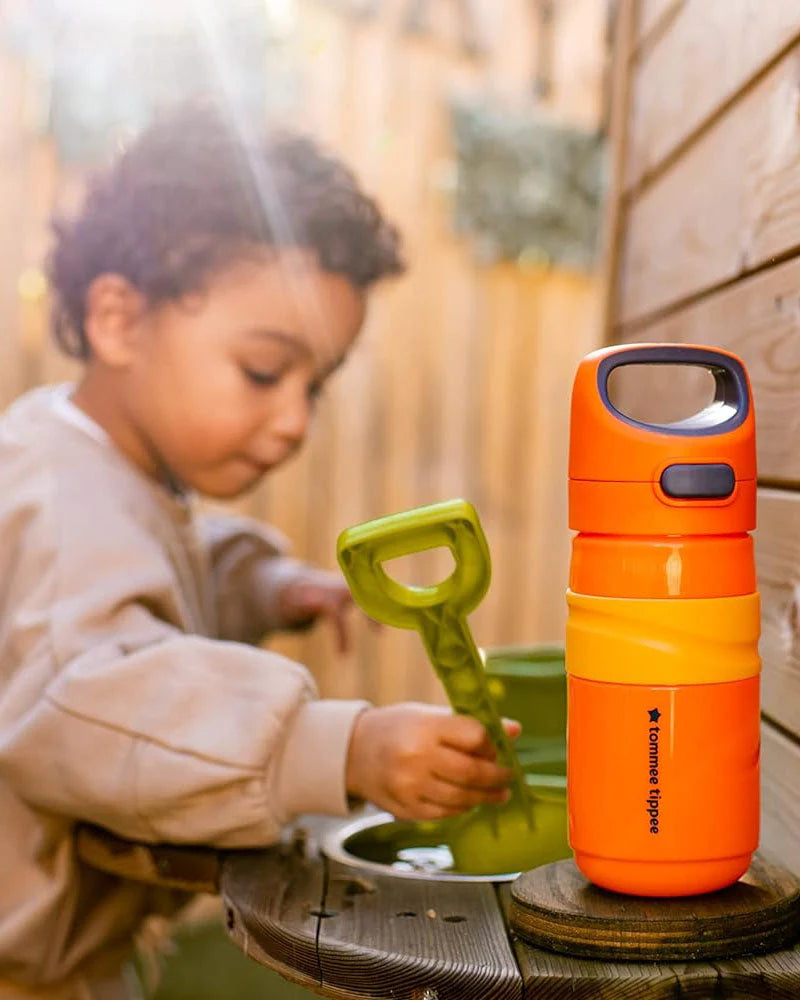 Tommee Tippee Gourde Anti-Fuite avec Paille 500ml - Orange - Nanou's house