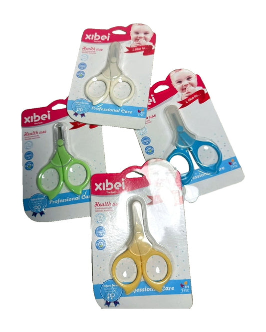 Ciseaux à ongles bébé Xibei à bouts ronds – 4 coloris – Nanou's House