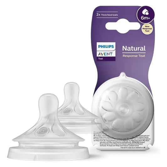 Tétines Philips Avent Natural  – Débit lent 6m+ en silicone, lot de 2 – Nanou’s House