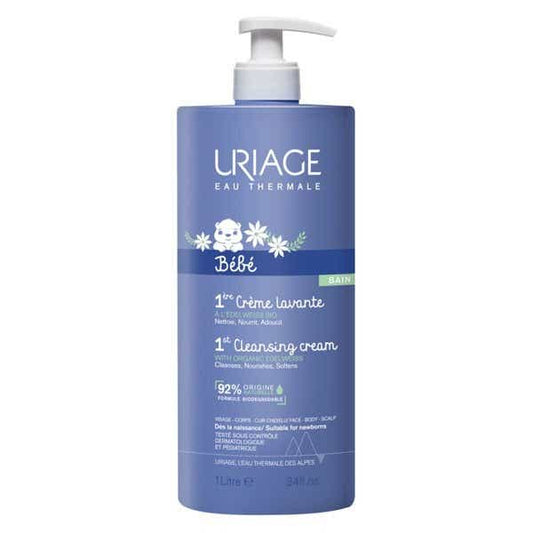 Uriage Bébé 1ère Crème Lavante 1L flacon pompe - Nanou's House Maroc