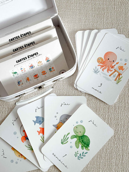 Cartes Étapes Bébé : Premiers Mois - Gribouille