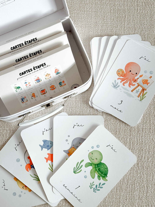 Cartes Étapes Bébé : Premiers Mois - Gribouille