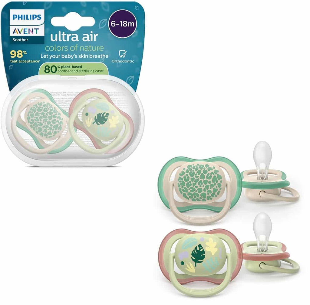 Sucettes Philips Avent Ultra Air 6-18 mois motif nature