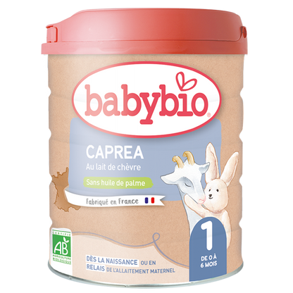 Boîte Babybio Caprea 1er âge, lait infantile au lait de chèvre bio 0-6 mois 800g | Nanou's House