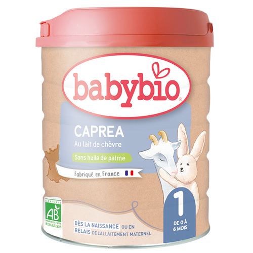 Boîte Babybio Caprea 1er âge, lait infantile au lait de chèvre bio 0-6 mois 800g | Nanou's House