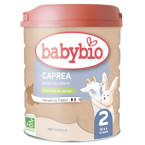 Boîte Babybio Caprea 2ème âge, lait de suite au lait de chèvre bio 6-12 mois 800g | Nanou's House