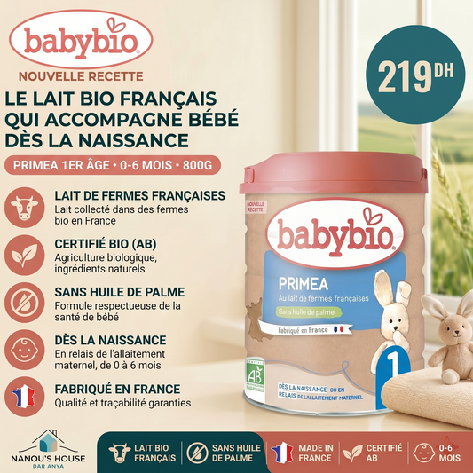Babybio Lait Infantile Primea 1er Âge 800g - 0 - 6mois - Nanou's house - BabyBio
