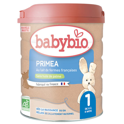 Boîte Babybio Primea 1er âge, lait infantile bio 0-6 mois 800g | Nanou's House