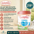 Babybio Primea 2ème âge, lait de suite bio 6-12 mois 800g – prix et paiement à la livraison | Nanou's House