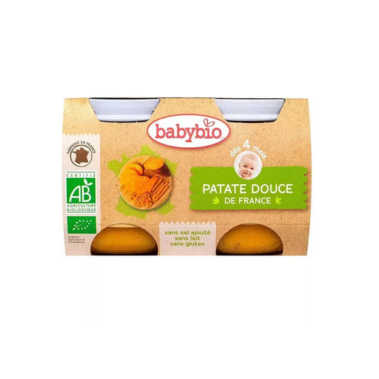 Babybio Pot Patate Douce 2x130g - Nanou's house - BabyBio