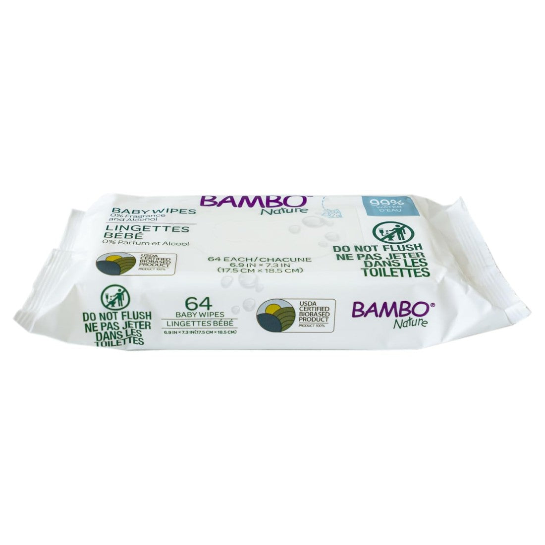 Paquet de lingettes Bambo Nature biodégradables Nanou’s House