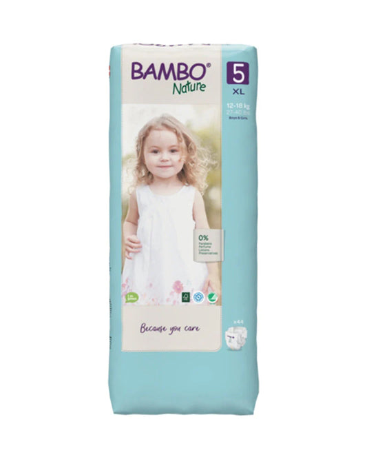 Couches Bambo Nature Taille 5 (12-18kg) 44 unités - Nanou's house