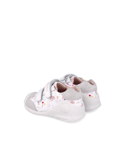 Basket bébé fille premiers pas blanche – Biomecanics – chaussures ergonomiques – Nanou’s House Maroc