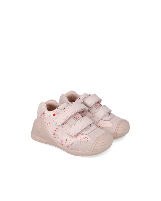 Basket bébé fille premiers pas rose – Biomecanics – chaussures ergonomiques – Nanou’s House Maroc