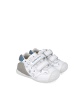 Basket bébé premiers pas blanc étoiles – Biomecanics – chaussures ergonomiques garçon – Nanou’s House Maroc
