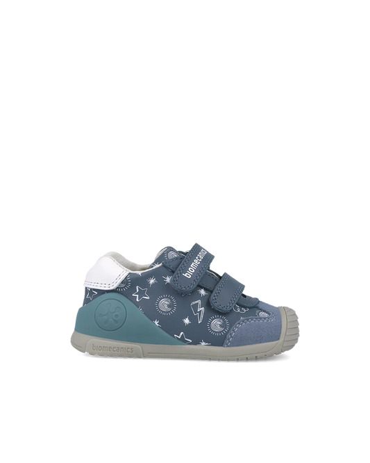Basket bébé premiers pas bleu étoiles – Biomecanics – chaussures ergonomiques garçon – Nanou’s House
