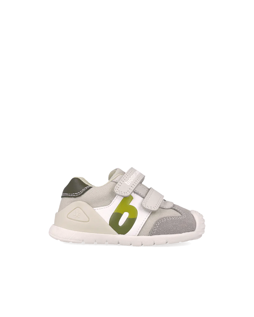 Basket bébé premiers pas gris – Biomecanics – chaussures ergonomiques garçon – Nanou’s House Maroc