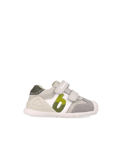 Basket bébé premiers pas gris – Biomecanics – chaussures ergonomiques garçon – Nanou’s House Maroc