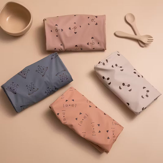 Bavoir tablier imperméable à manches longues motif chouette pour bébé - Nanou's House