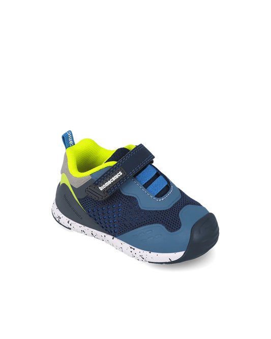 Chaussures bébé premiers pas Biogateo Running maille bleue – Biomecanics – baskets ergonomiques garçon – Nanou’s House Maroc