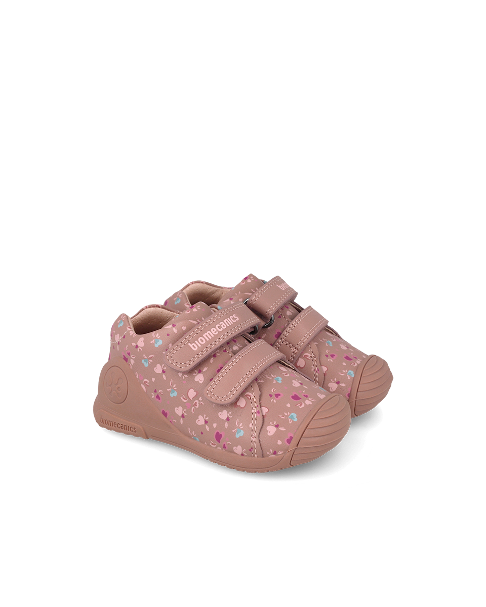 Biomecanics Baskets Biogateo - Floral rose — chaussure bébé premiers pas (photo 1)