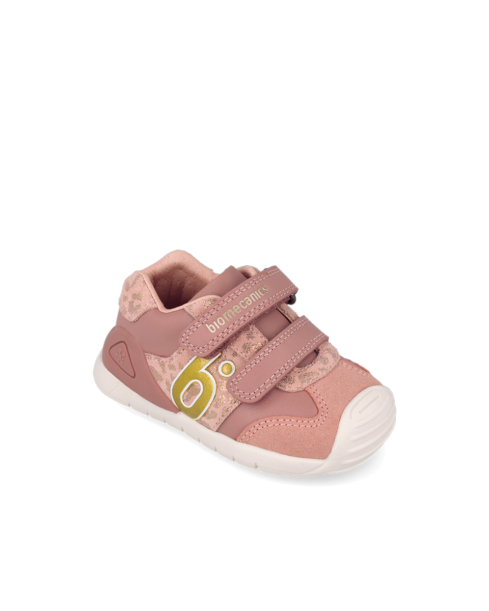 Biomecanics Baskets Biogateo - Léopard rose — chaussure bébé premiers pas (photo 4)