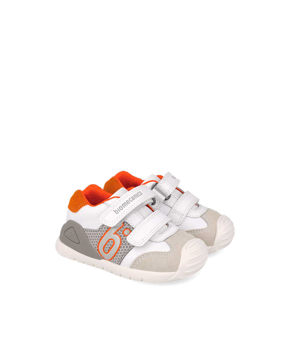Biomecanics Baskets Biogateo - Mandarine — chaussure bébé premiers pas (photo 1)