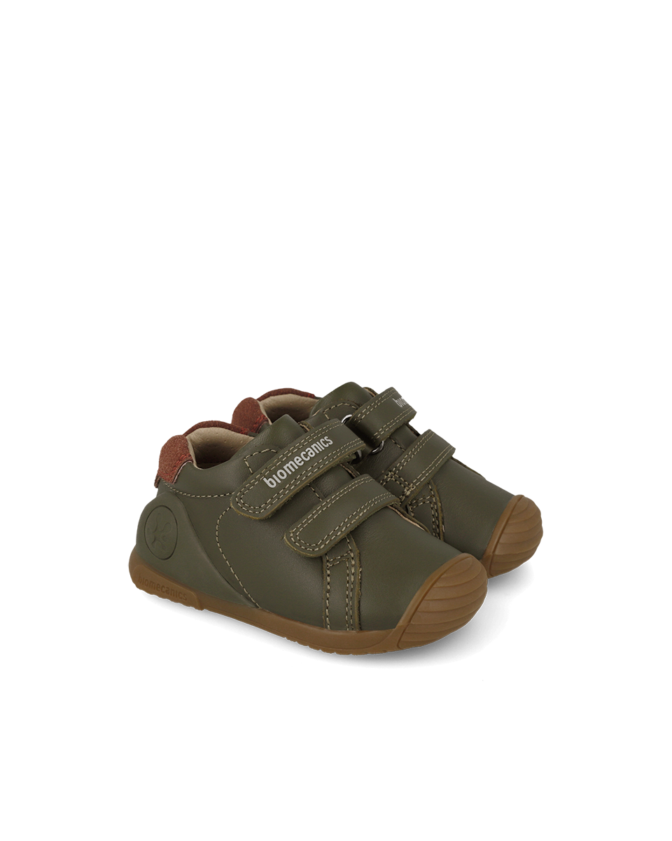 Biomecanics Baskets Biogateo - Olive — chaussure bébé premiers pas (photo 1)